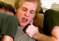 Emo caught jacking off to gay porn Erik, Tristan and Aron are