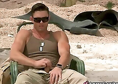 Military Studs Ryan Rose and Tommy Regan Anal on Patrol