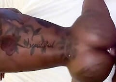 Trans beauty throwing that booty back Twitter name @keyunakockss