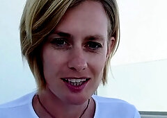 Blonde emo amateur solo masturbation