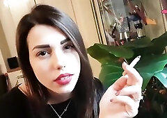 Smokin' in close up with a glamorous gal in an astounding solo episode.