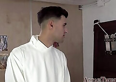 Catholic twink sucking cock