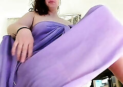 Curvy mother I'd like to fuck Showing her Curly Bush Upskirt