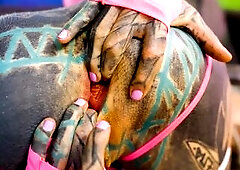 Nikolaz Zpageti likes the feeling of anuskatzz holes on his hard dong. This babe teases him with playing with her cunt and butt, fingering herself to 