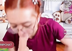 Redhead Slim Beauty Glasses Piercing Biggest Sex tool Blow job Deepthroat Gagging Now – MilleyJones