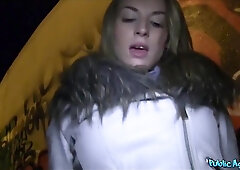 Victoria In Skinny Blonde Fucked Outside - Viktoria Blond