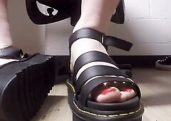 Cumming on doc martens sandals