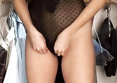 Curvaceous Anilos Alexis tries on hawt outfits and masturbates