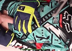 Unpacking Fox Helmet, Googles Cum, Blowjob