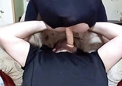 Dominant ass lick slut faces and fucks him hard as her sex slave