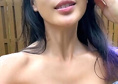 Amateur Asian teen sucks this big hard cock