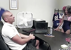 Jasmine Greys tutor tells her that her hymen may be holding her back from reaching her full potential so This Chab make his move and begin feeding her