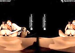 VR Bangers: 2 Flawless Chicks Lick Cunts And Bang In Full Darkness 3some ASMR Porn Darksome Side - VR Porn