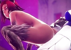 Subverse - Taron Lesbo scenes (4K, CG Anime Game, Uncensored)