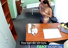 FakeHospital Hawt nurse makes doctors son cum twice