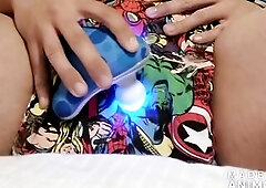 Shy, Small Cock FTM Trans Hunk Plays With Toys and Cums in a Diaper.