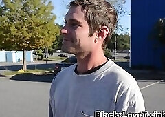 Gay dudes tugging cum after ir anal