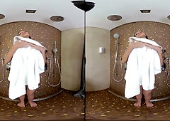 After Shower Pleasure, Full Body Oil With Dildo Fuckingt - VRStars