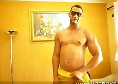 Brazilian Daddy Unloads in Twink