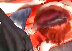 Nasty Guy Banging Redhead Tranny