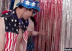 Sage Roux And Andylynn Payne In That Busty Omega Pi Trans Babe Is Packing Some Serious Meat