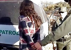 Shemale cop fucks prisoner Amateur Threesome for Border Slut