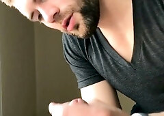 Ass rammed hunks big cock cums