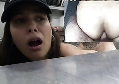 Food truck lady knows know to serve.