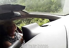 Blond bimbo boobs sissy bitch undressed as public parking lot slut shows anything part three