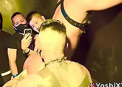 Ricky And Yoshi endures merciless live fisting show for sleazy crowd