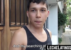 LecheLatinos.com - Young straight Latino picked up and raw fucked in a hot session