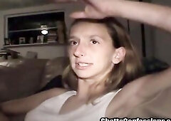 One pleased pointy nose bitch over here! Pleased Slut! This babe got thrown into reHAB by her nagging parents, but then ESCAPED!! That babe be living 
