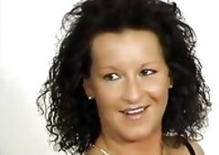 Vintage german mother i'd like to fuck wearing nylons during the time that dildoing her snatch and booty deeply in solo action.