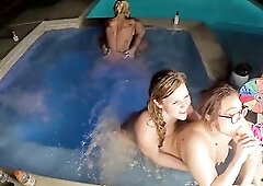 Sexy Tub Fuckfest With Deliah Grace, Scarlett Gushes, Scarlett Venom WCA Productions