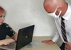 Sissy secretary blows and fucks her boss xhnAud1