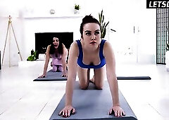 Concupiscent Teens Have Lesbo Pleasure After Yoga - LETSDOEIT