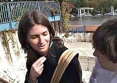 Public nude porn with real cutie