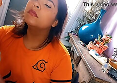Smoking Brazilian Latina seduces with deep throat mastery