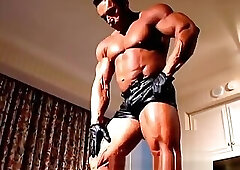 Claude Groulx Sexy Posing and Black (Leather) Striptease