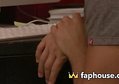 Arousing Blond hair babe Teenager Fucks Her Man's Hairy Beaver