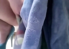 Amateur blonde teen shaving her hairy slit in the bathroom