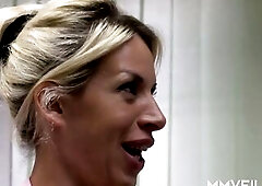 Gal blondie takes a biggest ebony phallus