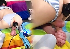 Gay ossm, striped socks, thigh high socks