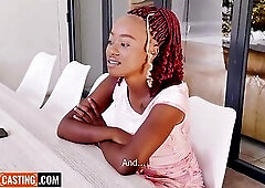 This cute redhead BLACK amateur stayed proper... then turned into a doxy one time filming began
