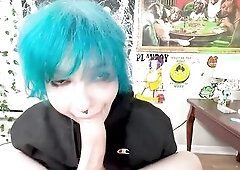 Punk Cutie With Giant Melons Give Sloppy Head and Tittyfuck