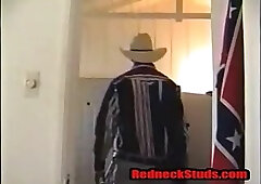 Redneck Cowboy works his hard hairy cock