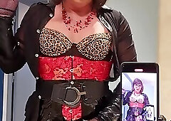 Solo doing makeup in the mirror