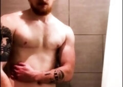 Hot Ginger Ftm Jerks Off In Gym Shower With Stevie Trixx