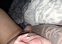 Tattooed stepmom Roxy Bigtits1 gives a slick handjob to her stepson without any shame