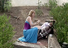 Ashley Renee Bound Outdoors In High Heels